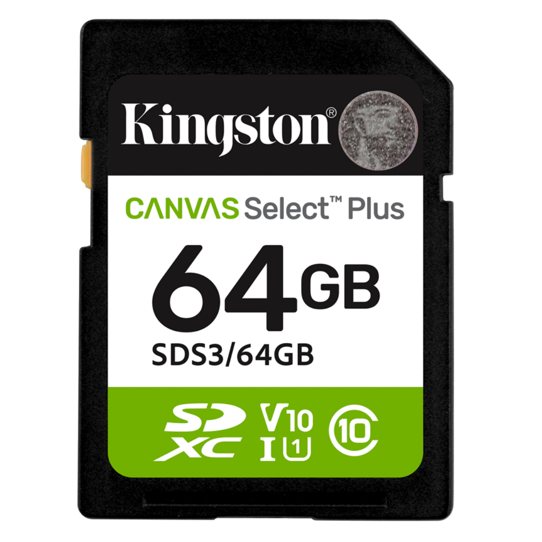 Карта памяти Kingston SDS3/64GB Canvas Select Plus C10 UHS-I U1 V10 64GB