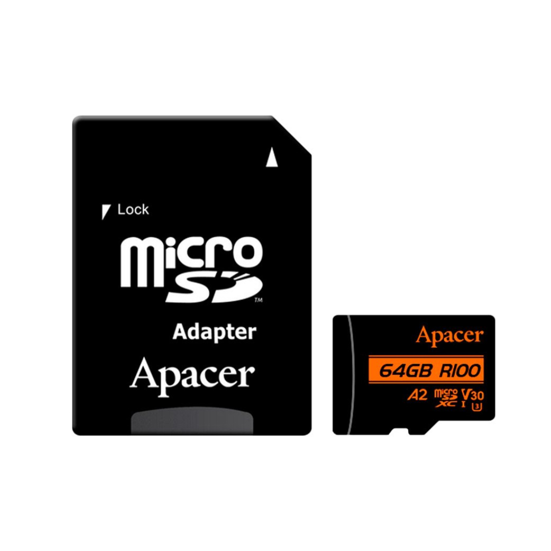 Карта памяти Apacer AP64GMCSX10U8-R 64GB с адаптером SD