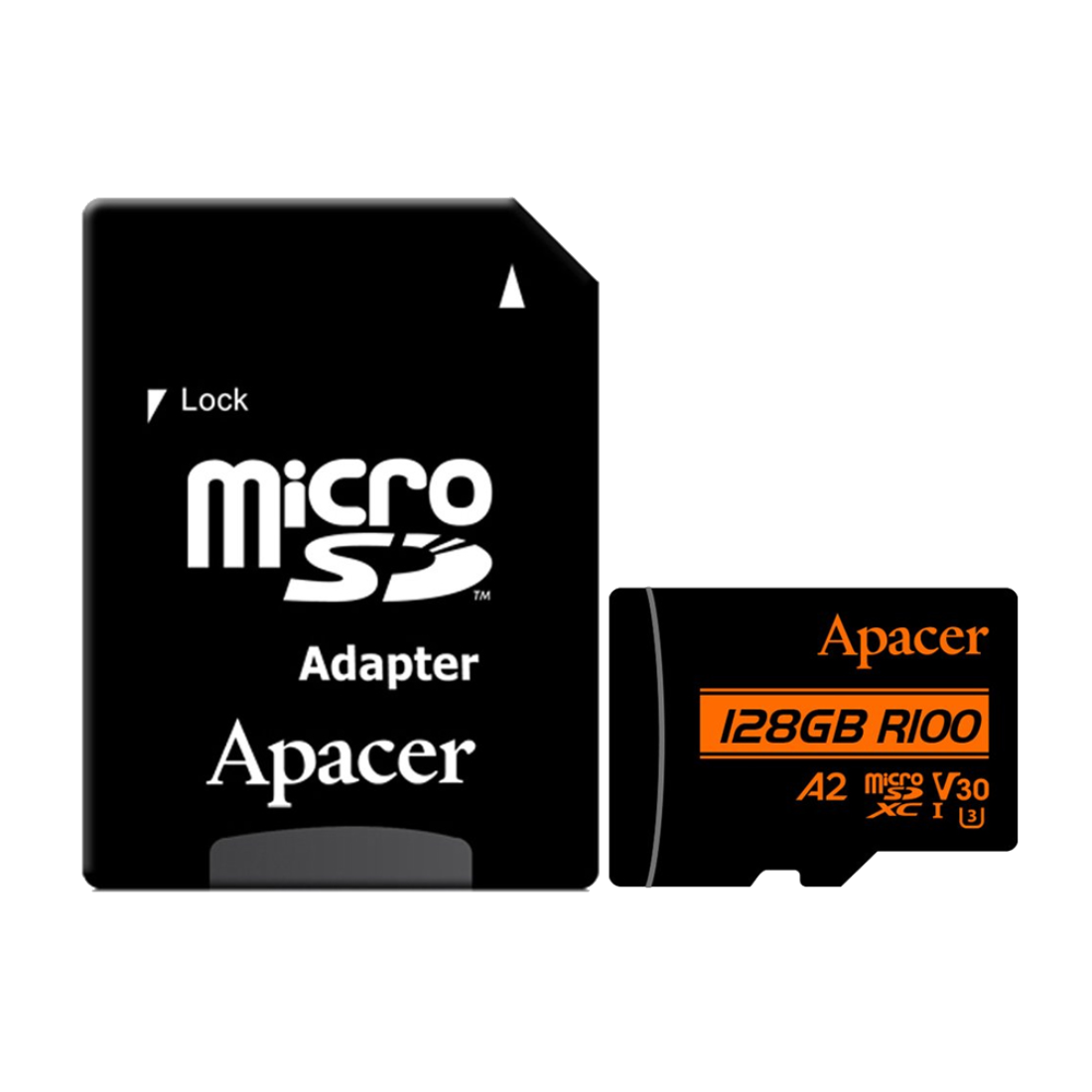 Карта памяти Apacer AP128GMCSX10U8-R 128GB с адаптером SD