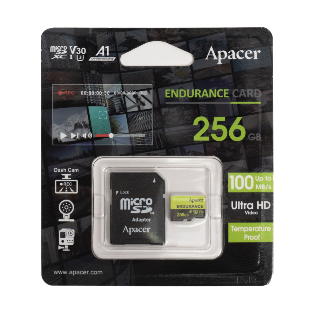 Карта памяти Apacer AP256GEDM1D05-R 256GB с адаптером SD
