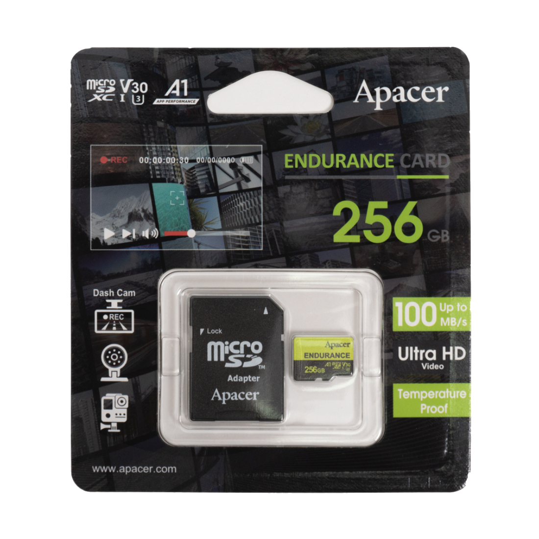 Карта памяти Apacer AP256GEDM1D05-R 256GB с адаптером SD