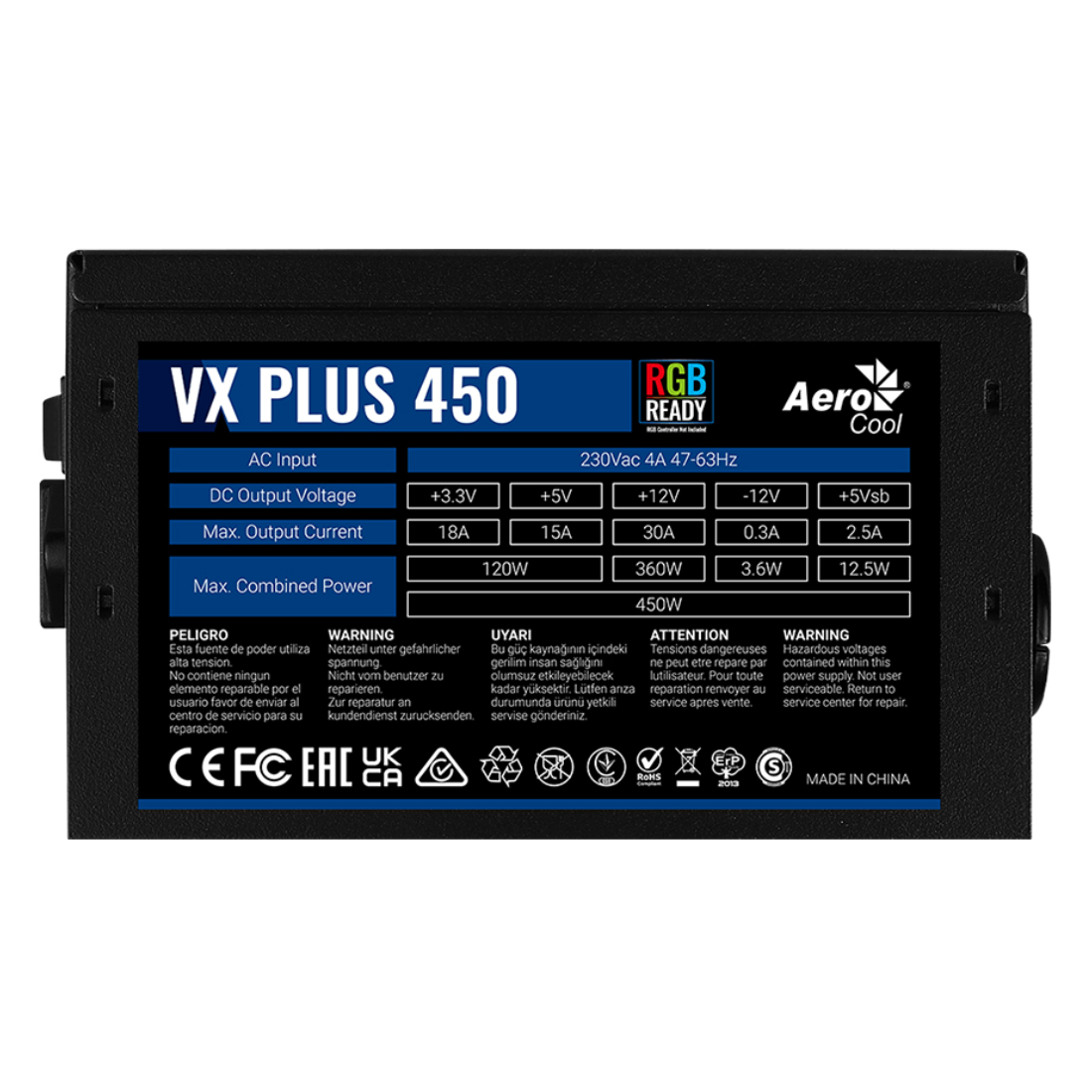 Блок питания Aerocool VX PLUS Stealth 450
