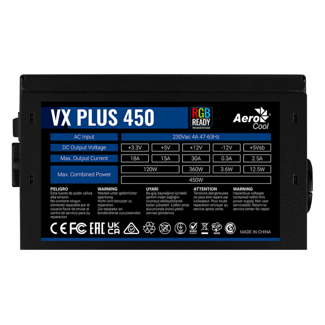 Блок питания Aerocool VX PLUS Stealth 450
