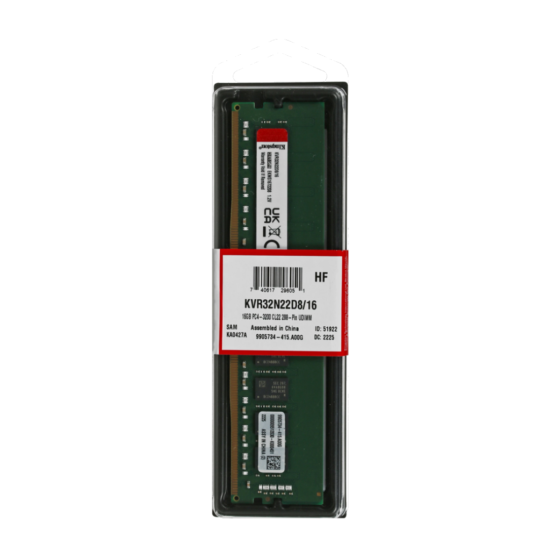 Модуль памяти Kingston KVR32N22D8/16WP DDR4 16GB 3200MHz