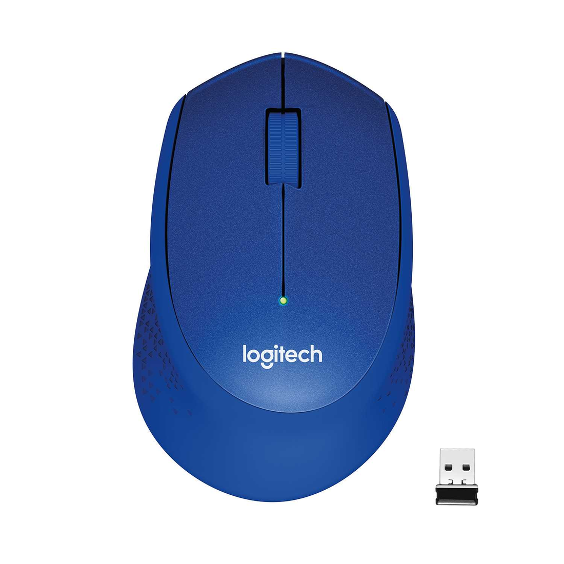 Мышь беспроводная Logitech M330 Silent Plus Blue (синяя, оптическая, 1000dpi, 2.4 GHz/USB-ресивер