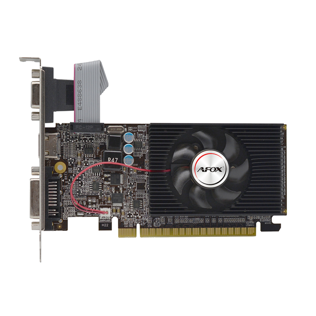 Видеокарта AFOX GT610 2GB D3 LP Single Fan (AF610-2048D3L7-V8)