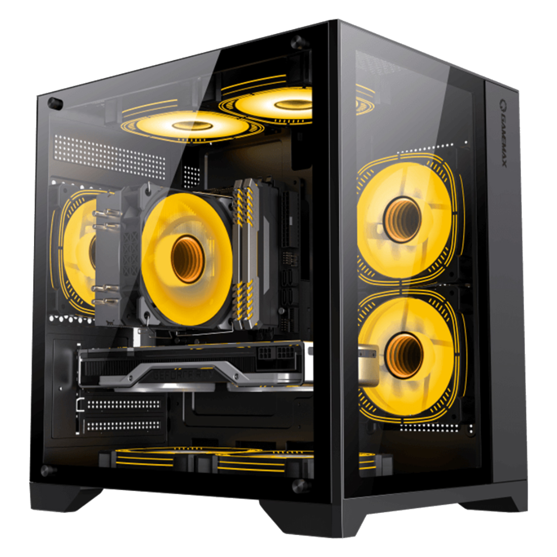 Компьютерный корпус Gamemax Infinity Mini 3 ARGB Fans + Controller Black без Б/П