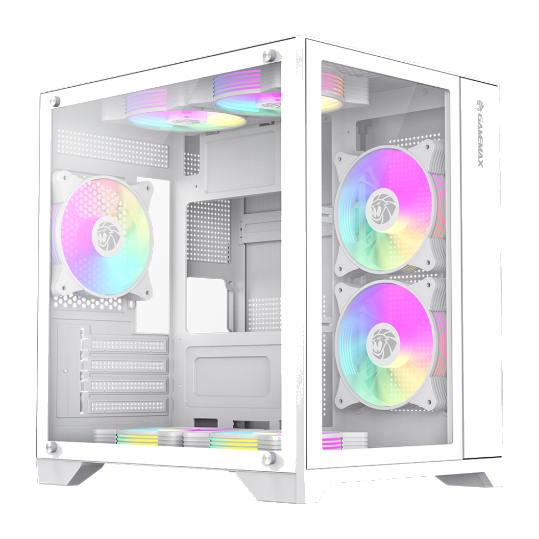 Компьютерный корпус Gamemax Infinity Mini 7 ARGB Fans + Controller White без Б/П