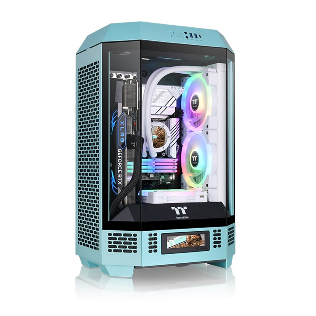 Компьютерный корпус Thermaltake The Tower 300 Turquoise без Б/П