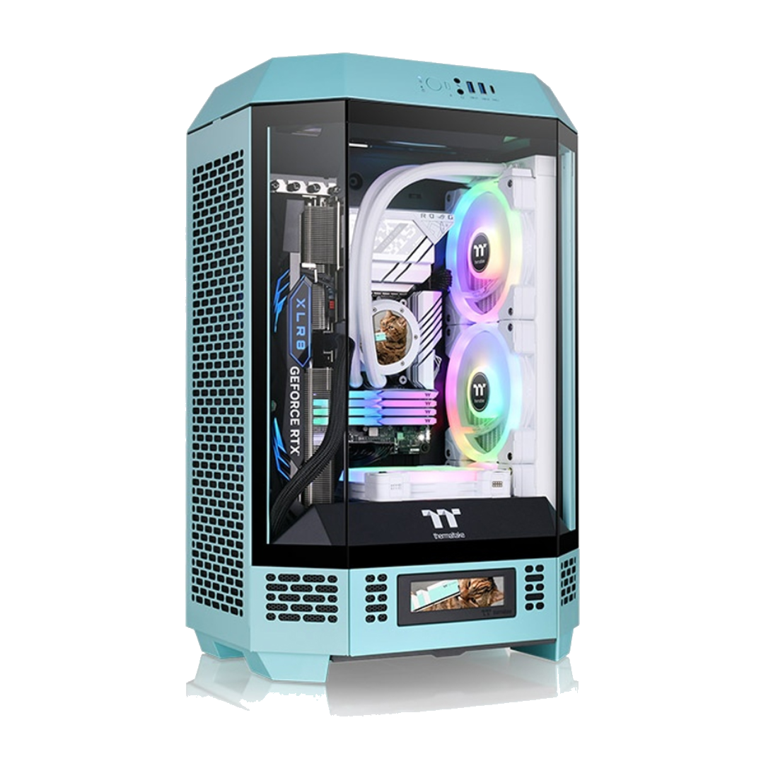 Компьютерный корпус Thermaltake The Tower 300 Turquoise без Б/П