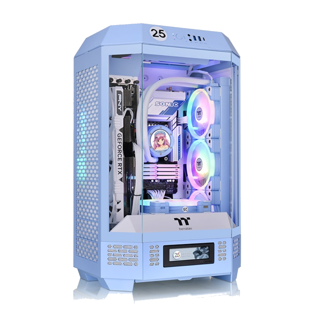 Компьютерный корпус Thermaltake The Tower 300 Hydrangea Blue без Б/П