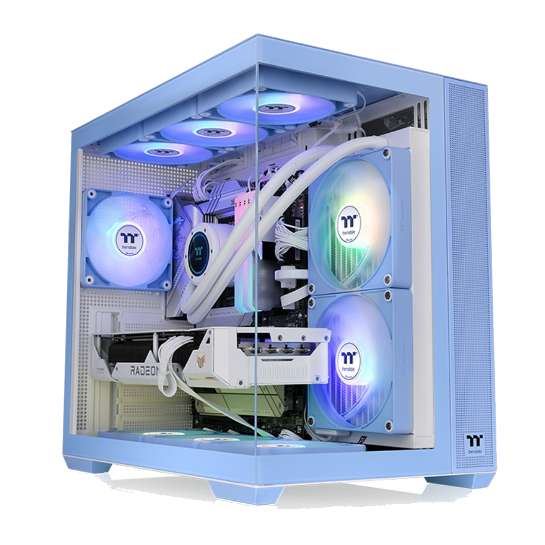 Компьютерный корпус Thermaltake View 380 TG ARGB Hydrangea Blue без Б/П