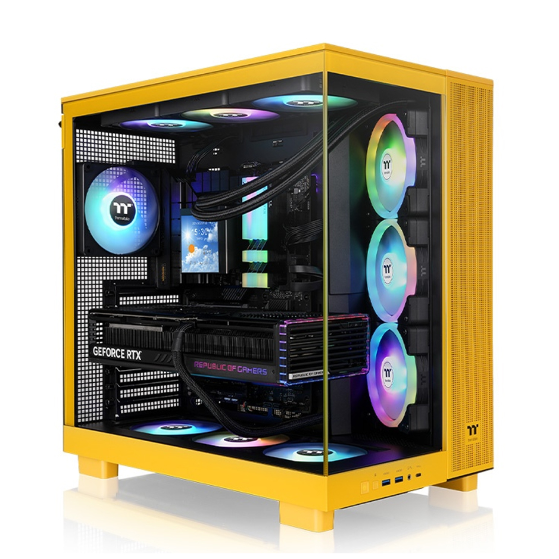 Компьютерный корпус Thermaltake View 380 XL TG ARGB Bumblebee без Б/П