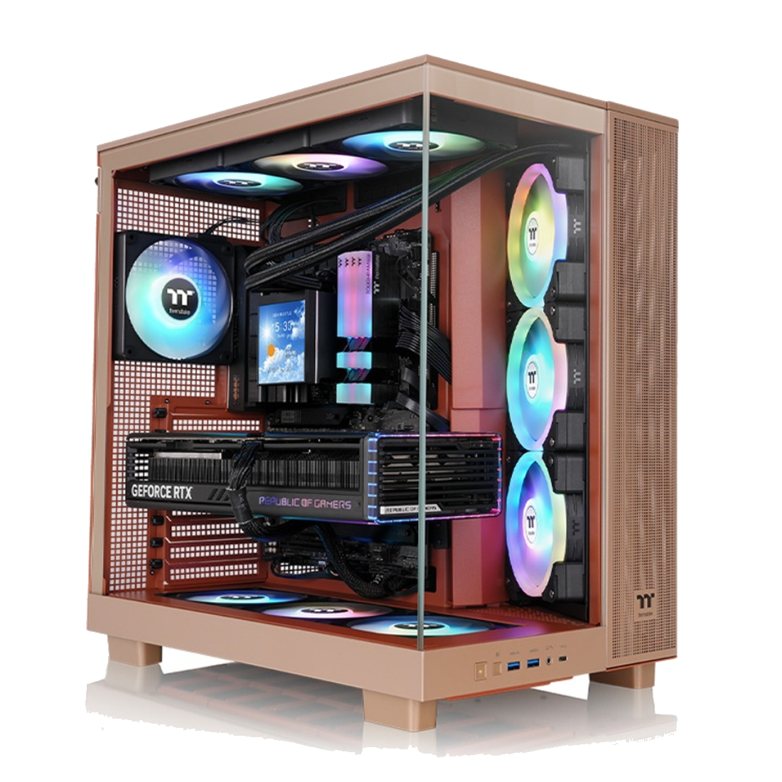 Компьютерный корпус Thermaltake View 380 XL TG ARGB Gravel Sand без Б/П